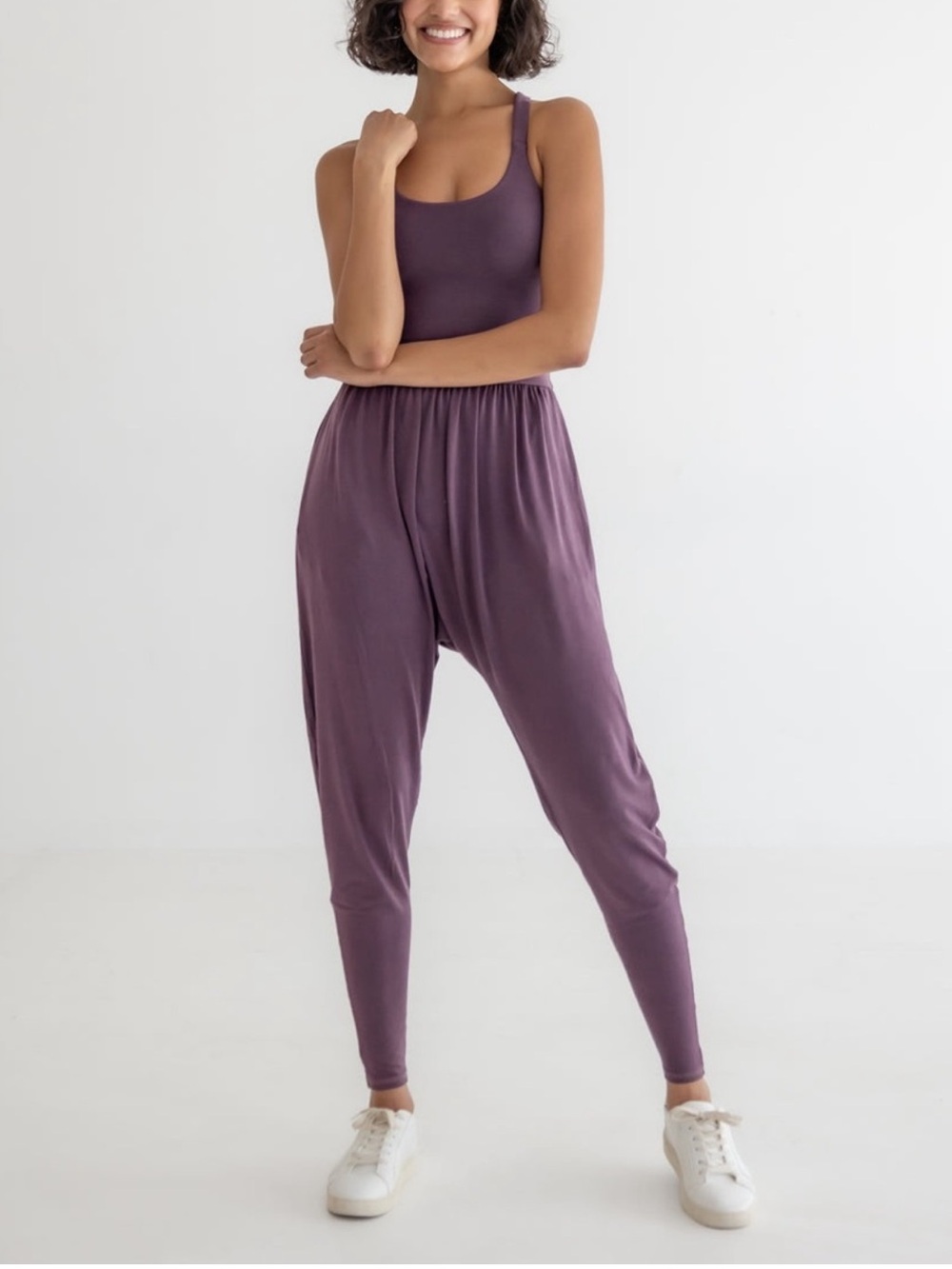Imbodhi Bodhi Jumpsuit Harem Activewear Loungewear Size Large 2X Purple Yoga